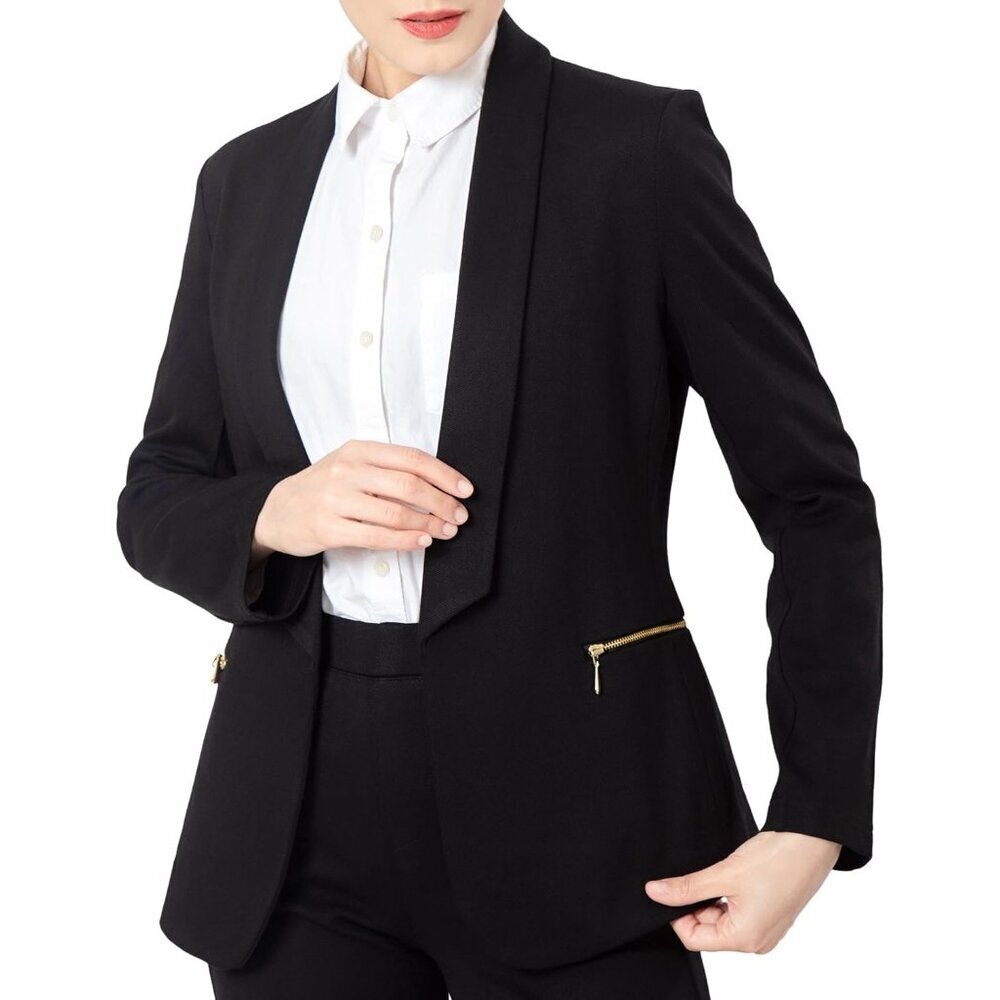 Women's Blazers Blazer Jackets Business Casual Professional Outfit Black 2